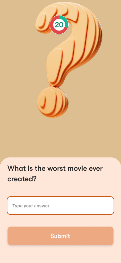 Trivia question with submit field