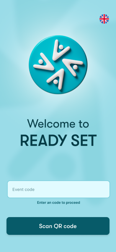 Welcome to ReadySet — enter event code